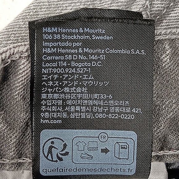 Divided HM Cargo Y2K Baggy W 10 Fit 32x29 Mid Rise Mid Grey Zip Button 6 Pockets - Picture 9 of 15
